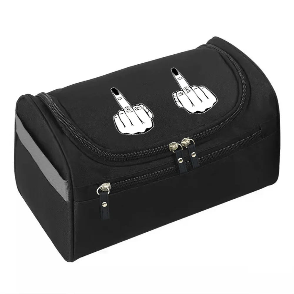Unisex Travel Cosmetic Bag Men Necessaries Hanging Make Up Case Organizer Women Makeup Wash Bags Storage Handbag Chest Print