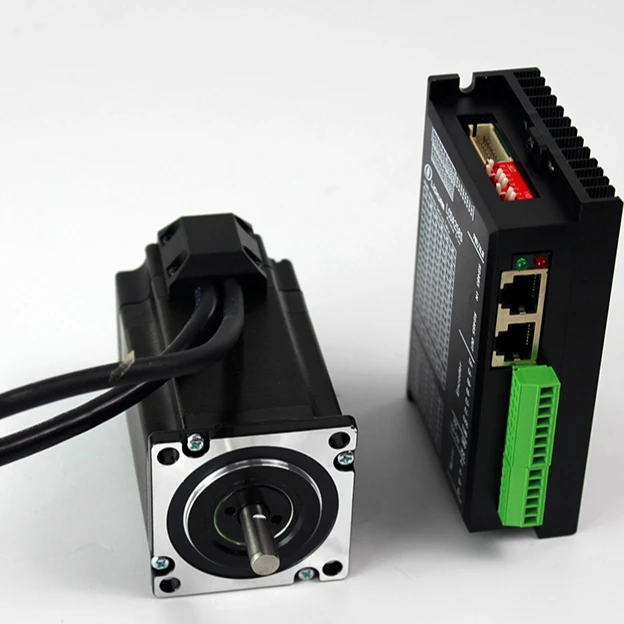 

LICHUAN RS485 2-фазный шаговый двигатель Nema24 4,5 Нм с замкнутым контуром и комплектом драйверов шагового двигателя LCDA258S-RS485 + LC60H2102
