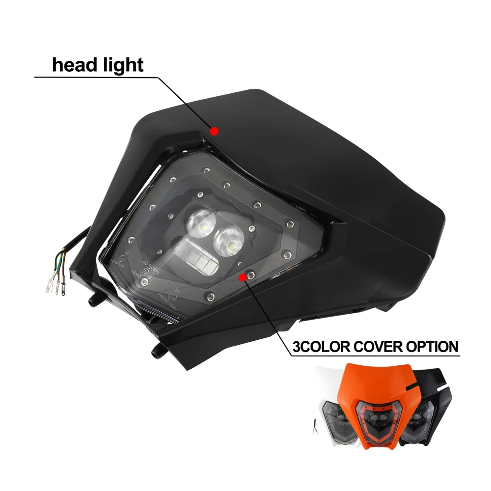 

For KTM Husqvarna SUZUKI Kawasaki YAMAHA Dirt Bike Motorcycle LED Headlamp Head Lights lamp Dirt Bike Front Headlights