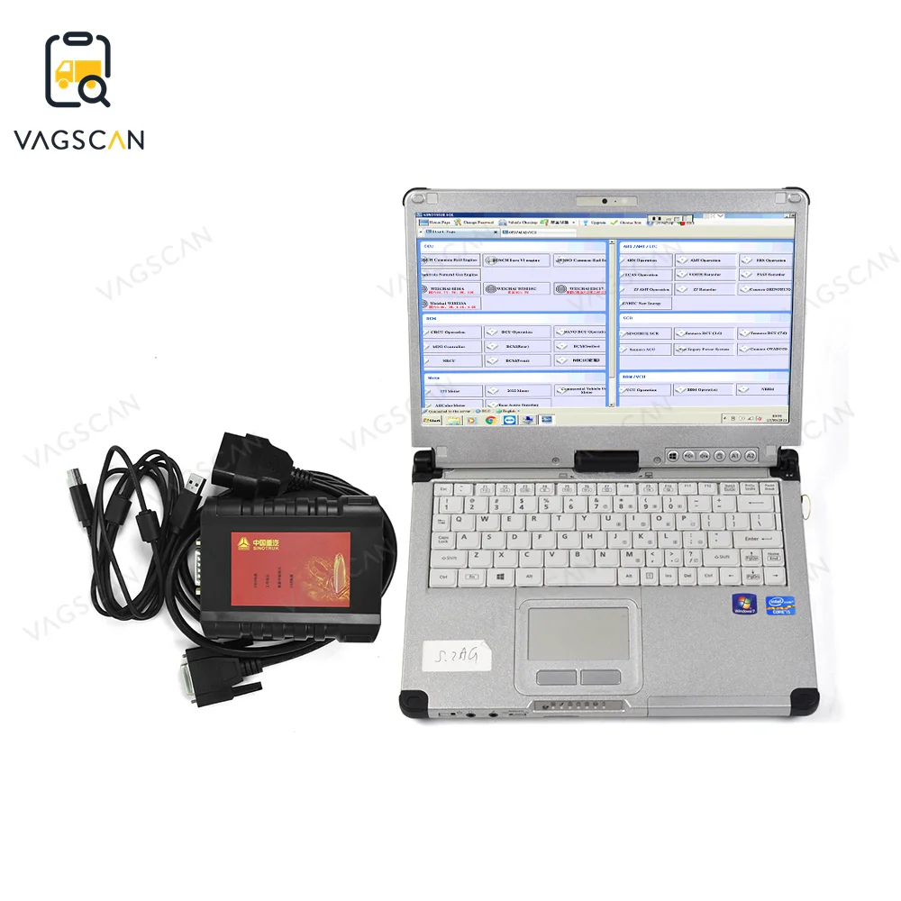 For HOWO SINOTRUK Truck Cnhtc Diesel Engine Diagnostic Tool Scanner Diagnostic Interface Tool CFC2 Laptop