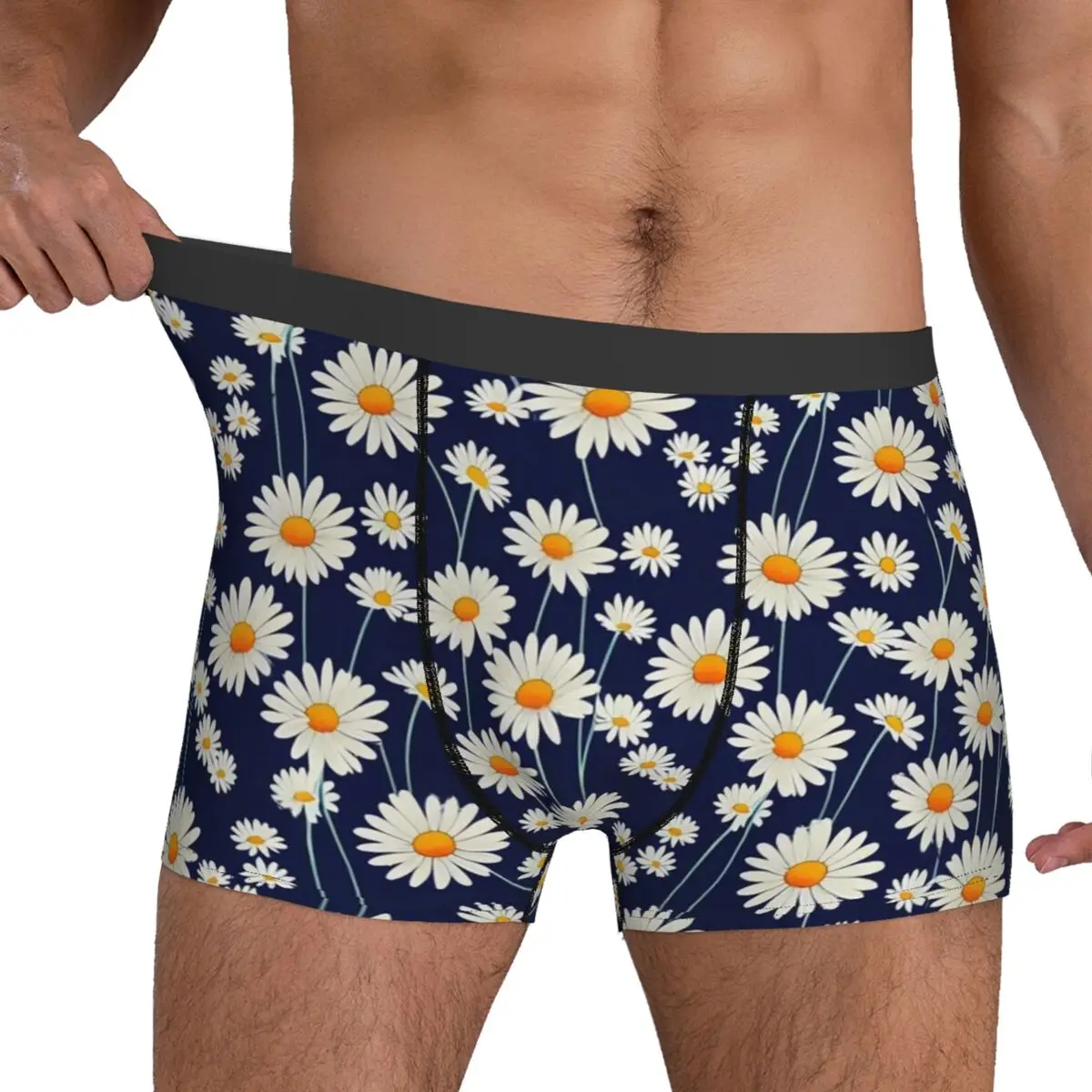 

Ditsy Floral Underwear Blue Blooming Grove Pouch Hot Boxershorts Print Boxer Brief Soft Men Panties Plus Size