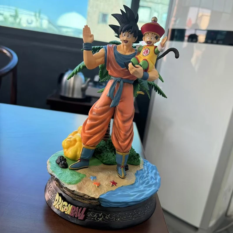 Figuras de Dragon Ball Goku Gohan figura de Anime Gohan padre sosteniendo su hijo Gk Son Goku hijo figuras de acción modelo estatua juguete