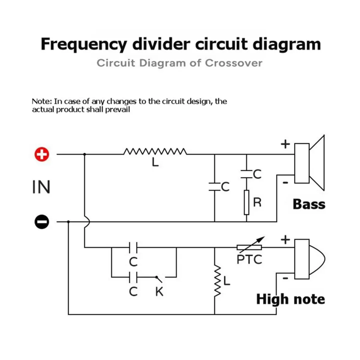-2506A 300W 2-Way Audio Frequency Crossover Speaker Treble Sound Filter Board for 10