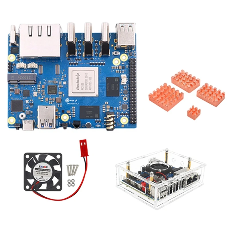 Orange Pi 5 Plus 2.5G Dual Ethernet Port Computer As Shown Plastic 16GB RAM RK3588 With PCIE Expansion Development Board