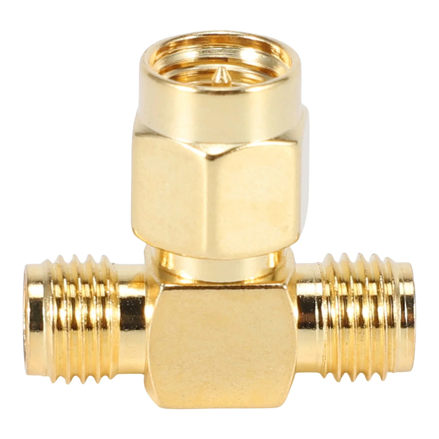 SMA Male ke dua SMA Female Triple T RF konektor adaptor 3 Way Splitter baru
