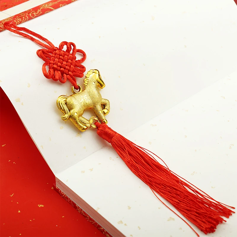 مهرجان الربيع الصيني 2026 قلادة حمراء لمركز التسوق لتزيين المنزل قلادة سنة الحصان #5