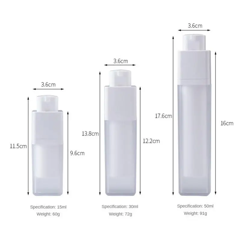 15/30/50ml Spray Refillable Bottle Empty Airless Pump Sprayer Rotating lifting Liquid Container Fine Mist Bottle Travel Supplies