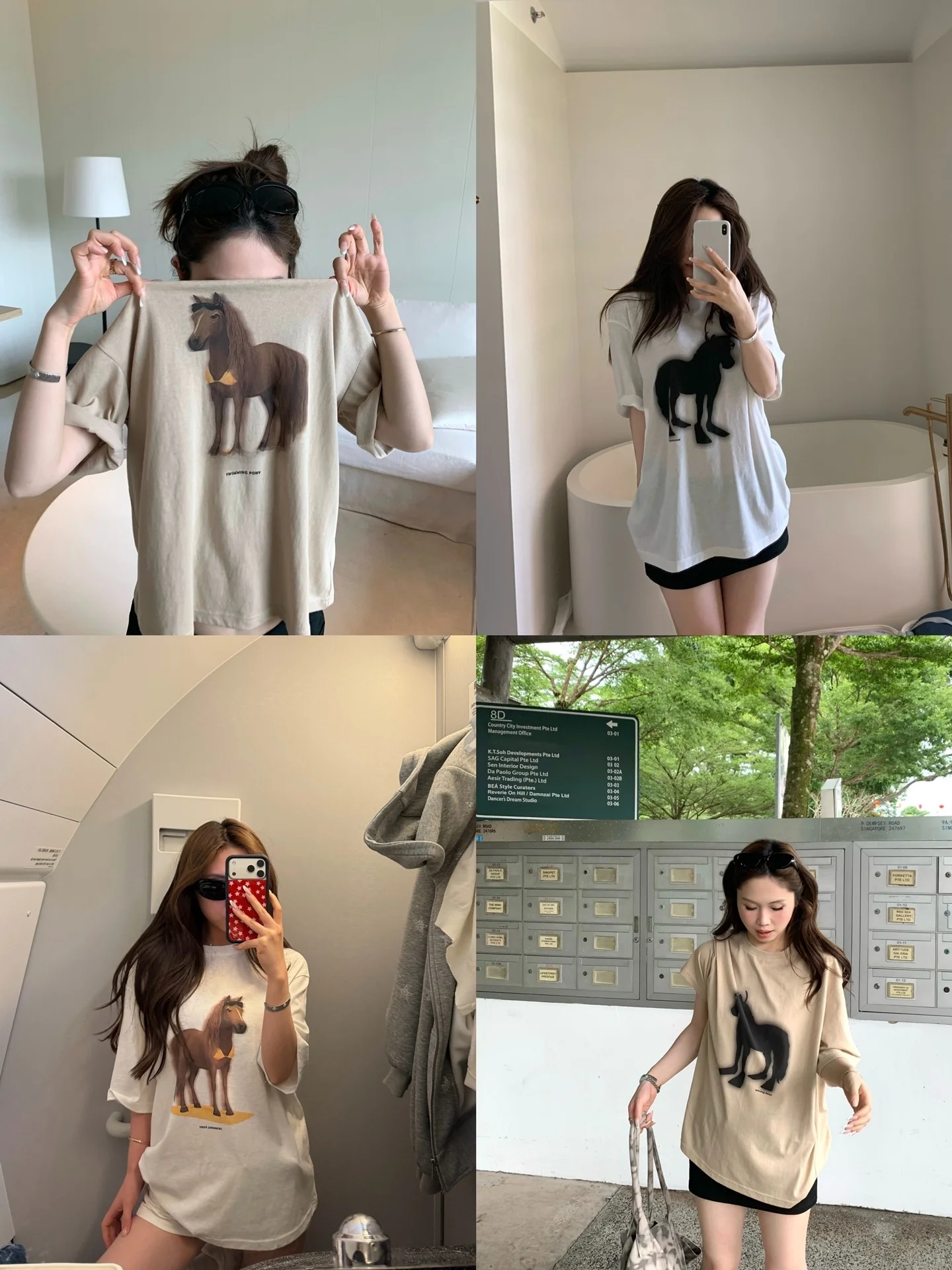 

Faionable Print Loose ort Sve T-irt by Yellow Only Zzptte Vintage Design Casual Sle Women's Cotton Polyes...