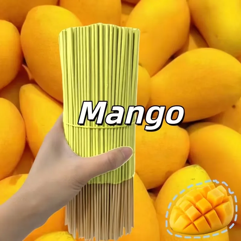 Natural Mango Extract Soaked Aromatherapy Sticks, 20/80/120/170 Pieces |   Suitable for Home Air Purification, Yoga, Office, Tea Room - Perfect for Halloween, Christmas, Easter, and Meditation Aids. |   Wooden, Aromatherapy Mango Essential Oil Liquid Soak