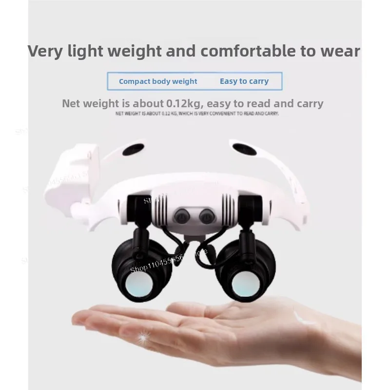 

Бинокулярный увеличитель 10-25X с креплением на голову, LED-подсветкой и HD-оптикой – инструмент для точного обслуживания