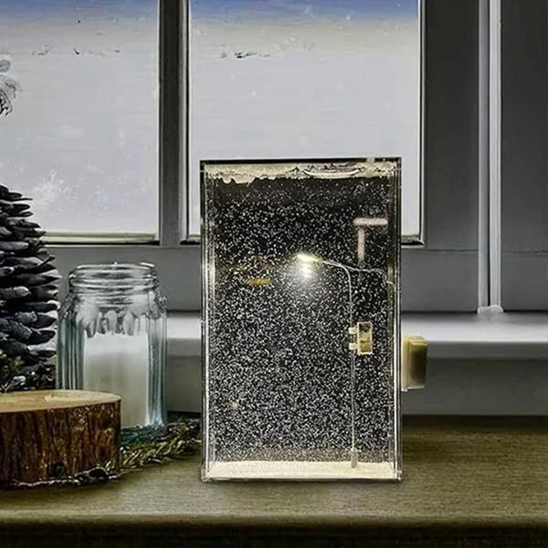 2PCS DIY Snow Scene Night Light Material Kit Snow Scene Street Light DIY Material Kit For Interior Decoration And Gift