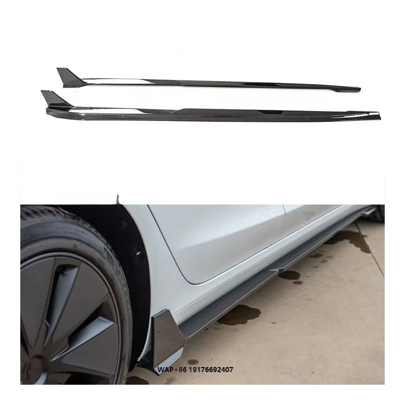 

New forTesla Model 3 Dry Carbon Bumper with Exhaust Cut-Outs-Bolt-On Universal Fitment 1 Year Warranty