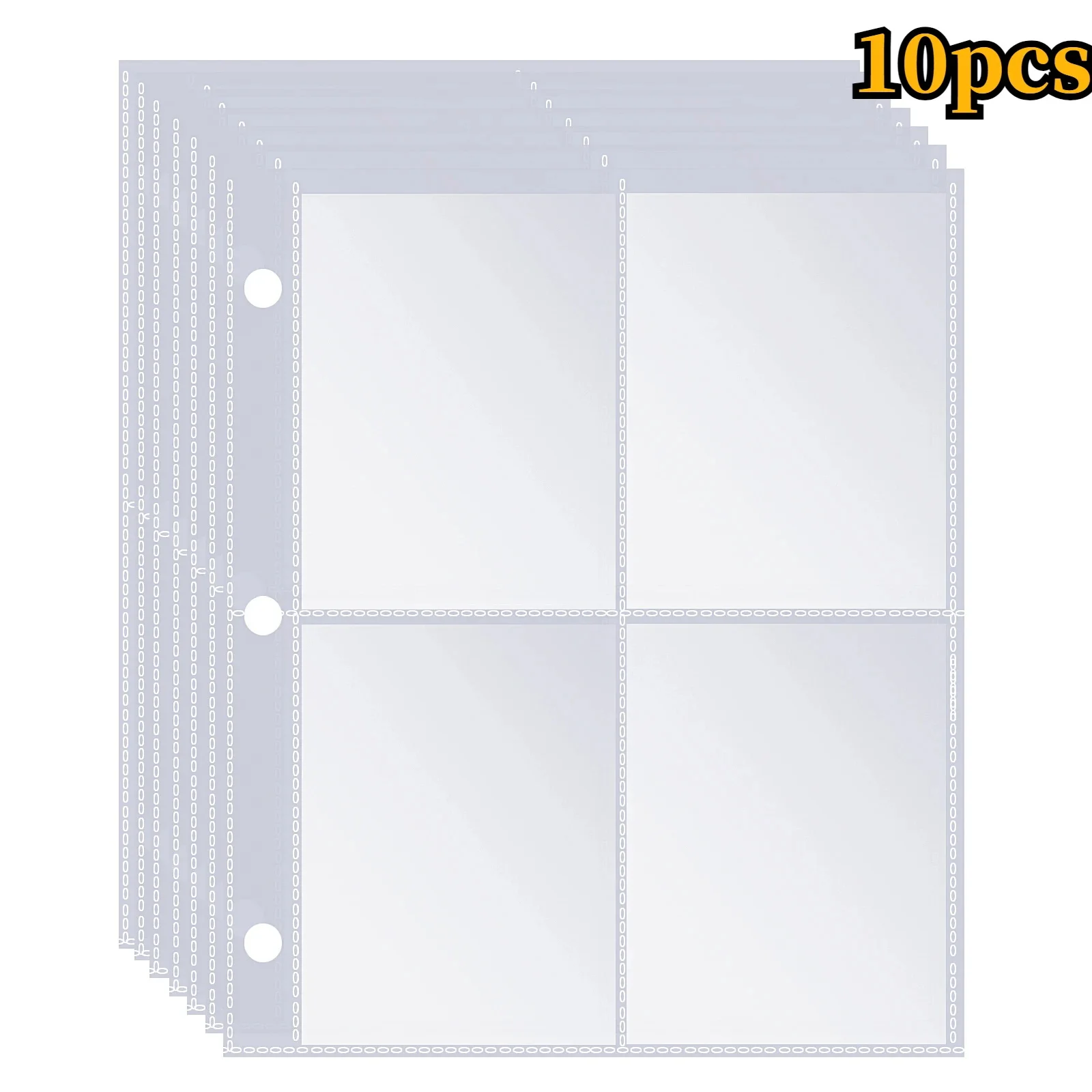 New 80/180 Pockets Baseball Card Sleeves Double Side 4/9-Pocket Trading Card  Binder Sleeves Page Protectors Sheet for Holder - AliExpress 15