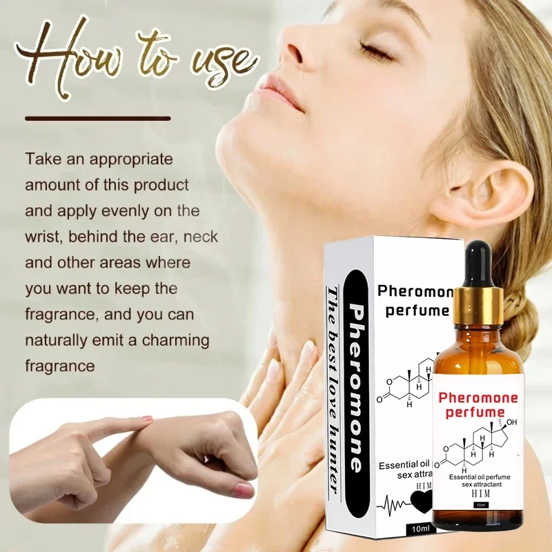 Aceite de Perfume de feromonas para hombres y mujeres, aceite esencial de feromonas, fragancia de Perfume corporal refrescante Natural de larga duración, 10ml