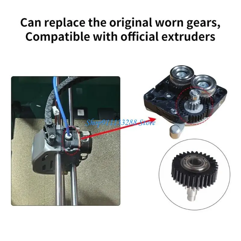 

G88D Upgrades Printing Reliable Extruder Transmission Reduction Gear for K1/K1C/K1Max Solid ABS Filament Drive Gear