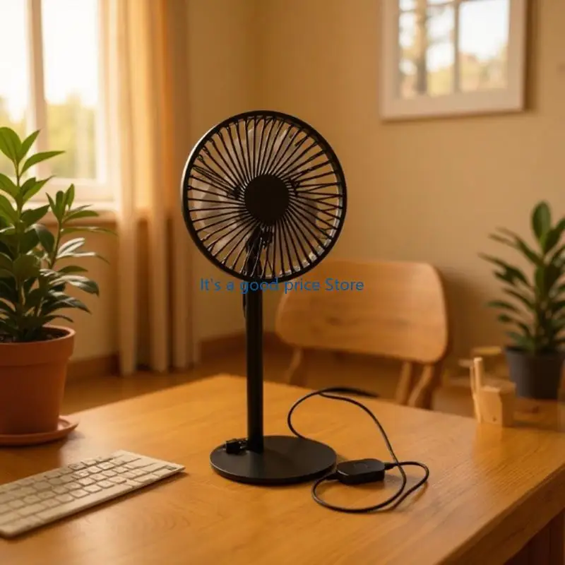  Portable 5Inch USB Power Desktop Fan Adjustable 33Cm To 46 5Cm Height