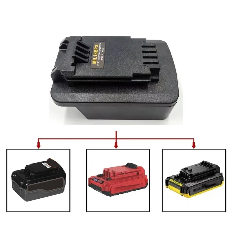 Battery Adapter For Milwaukee M&18 18V Li-ion Battery Converted to For Black&Decker/Porter Cable/Stanley 18V 20V Max Power Tools