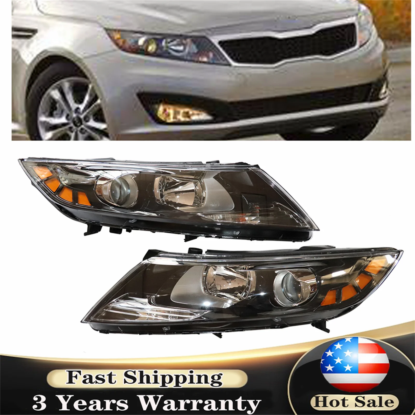 

Front Headlight Headlamp Assembly For Kia Optima 2011 2012 2013