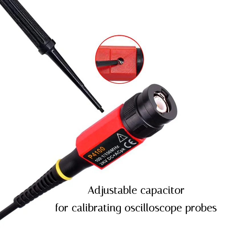 Cleqee P4100 Oscilloscope Probe kit 100:1 High Voltage Withstand 2KV 100MHz for Oscilloscope Owon Liliput Wholesale