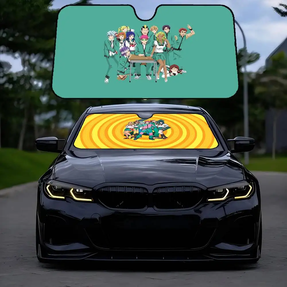 

Anime S-SaikiK Cartoon Car Sunshade Front Window Cover Windshield Sun Shade Car Visor Protection Interior Accessories