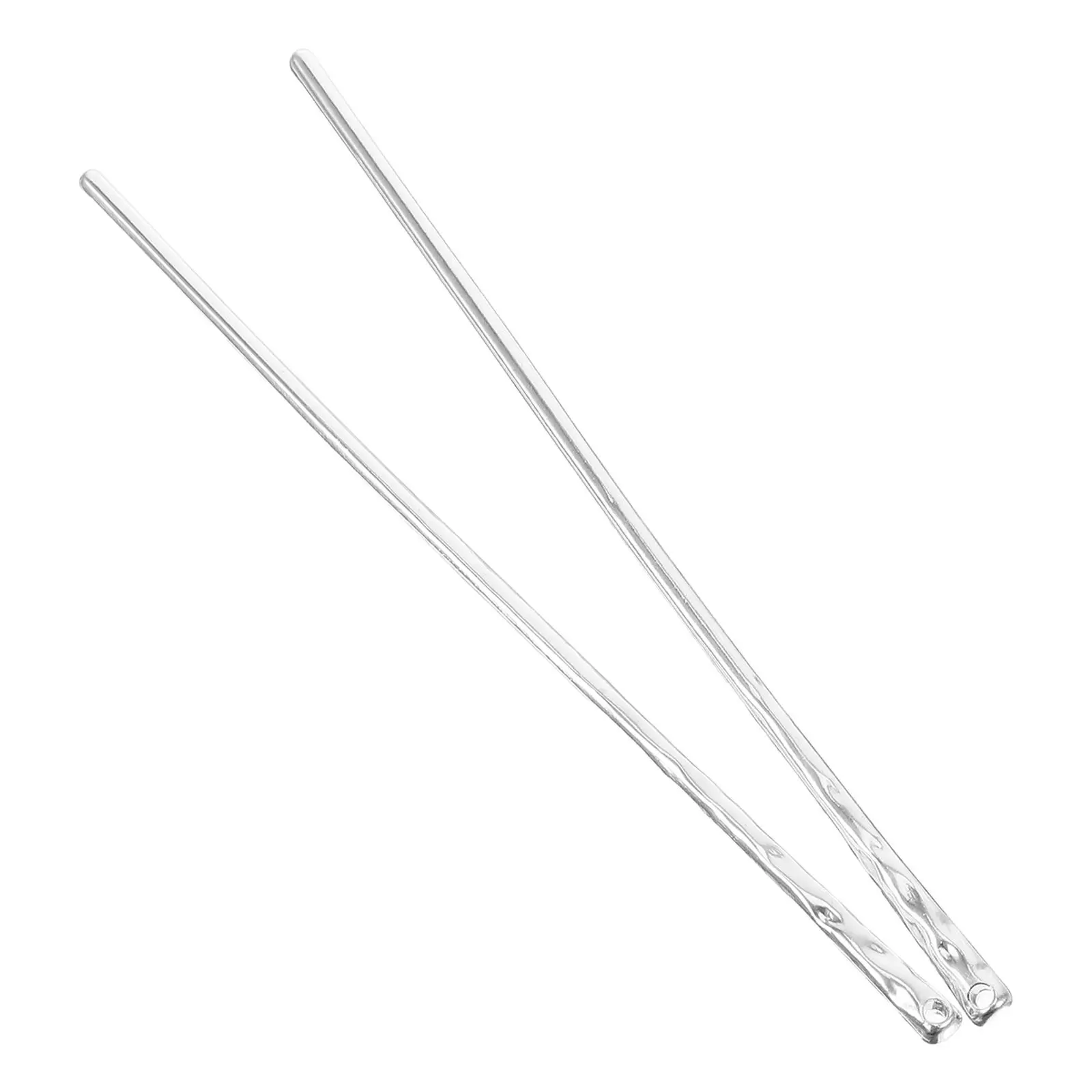 2Pcs Traditional Chinese Hair Sticks Alloy Minimalist Straight Hairpins for Buns Chignons Updo Elegant Sophisticated Hair