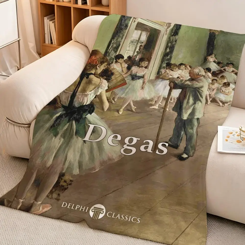 Artist Classic E-Edgar Degas Throw Soft Warm Flannel Blanket Lightweight for Sofa Bed Couch Travel Adults