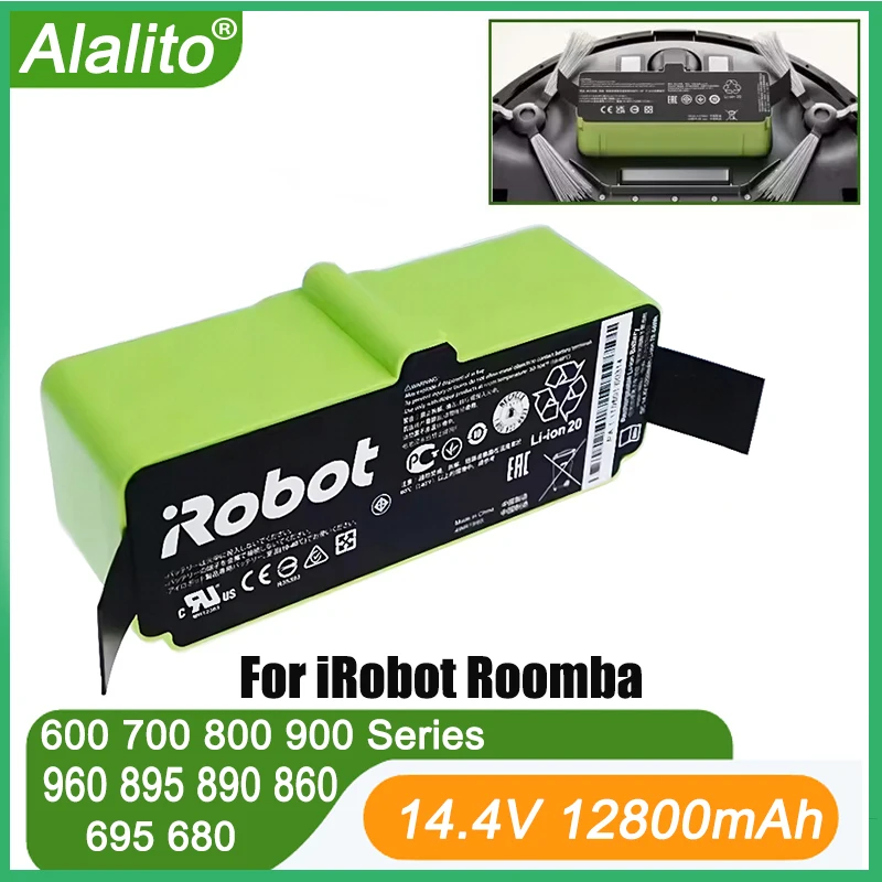 

Для iRobot Roomba Cleaner 9800 мАч 900 800 700 600 серии 960 980 981 965 895 890 860 695 692 690 Часть литий-ионного аккумулятора