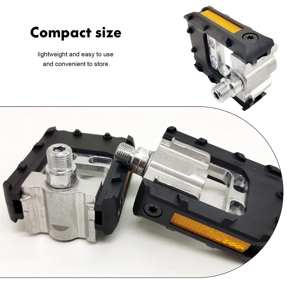 

1Pair Kids Bike Pedals Compact Lightweight Aluminum Alloy Sealed Bearing Anti-Skid Replacement Bicycle Pedals Outdoor Cycling
