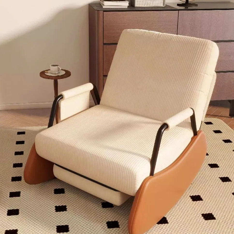 #Modern Single Sofa Recliner Chair for Adults Foldable Rocking Feature for Home Office Bedroom Balcony Living Room Relaxation
