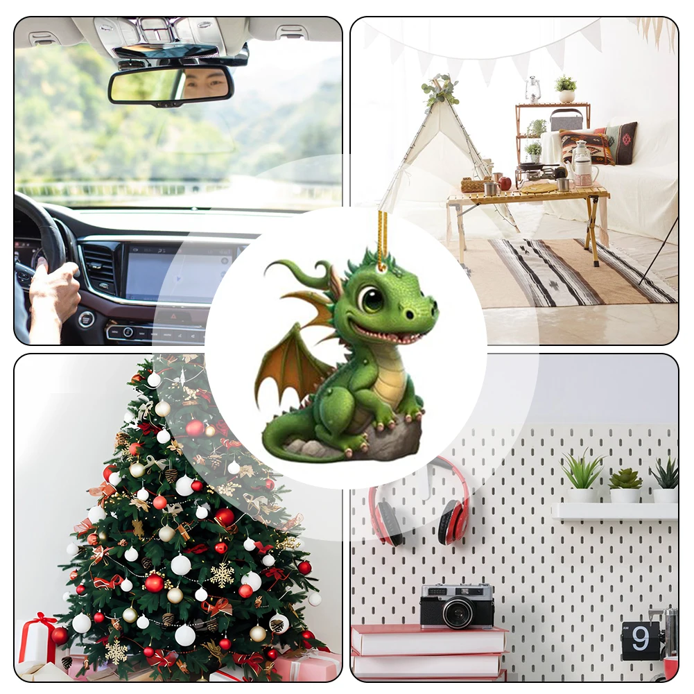 Colorful Window Hanging Walls Art Relastics Dinosaur Figures Hanging Pendant For Holiday Decor