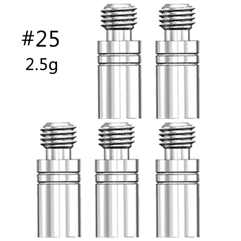 5 Stück Messing Dart Gewicht hinzufügen Akzentuator Werkzeug 2BA Gewinde Gegengewicht Hardware Armaturen Gewicht Dart Ersatzteile – Detail 3