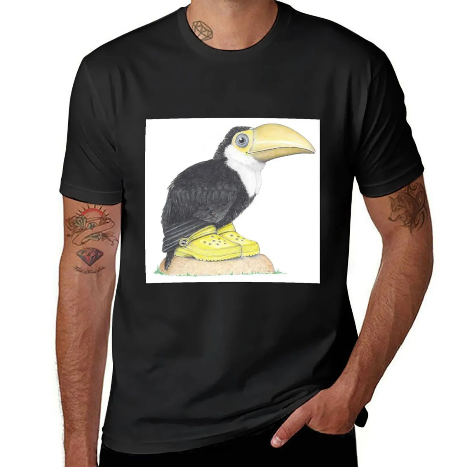 Toucan Chick in Clogs T-Shirt cute clothes plus sizes Short sleeve tee fitted t shirts for men