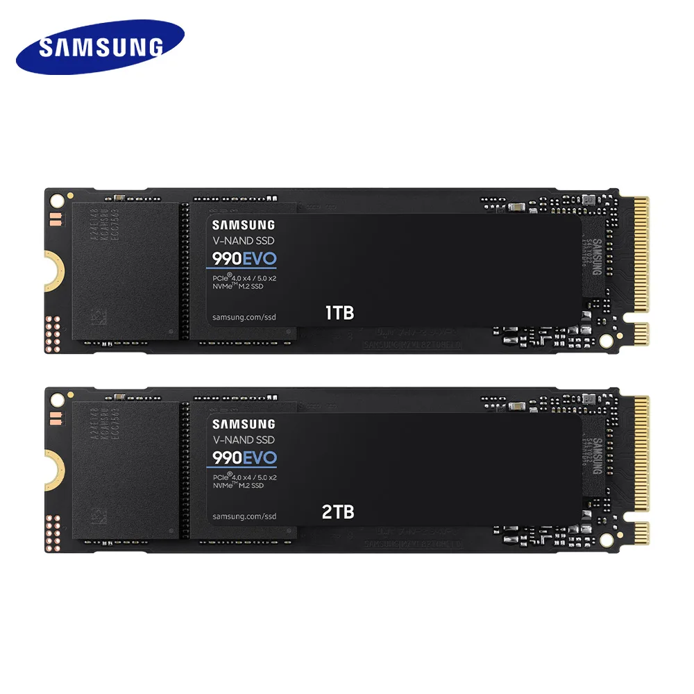 SAMSUNG SSD Internal Solid State Drive 990 EVO NVMe M.2 SSD 1TB 2TB asli Hard Disk Drive membaca 5000 mb/s untuk Desktop Laptop