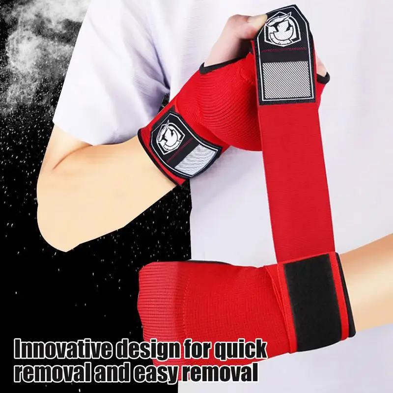 Gel Boxing Mittens Shock-Absorbing Half Finger Mittens Multipurpose Stylish Hand Wraps Portable Boxing Mittens For Training &