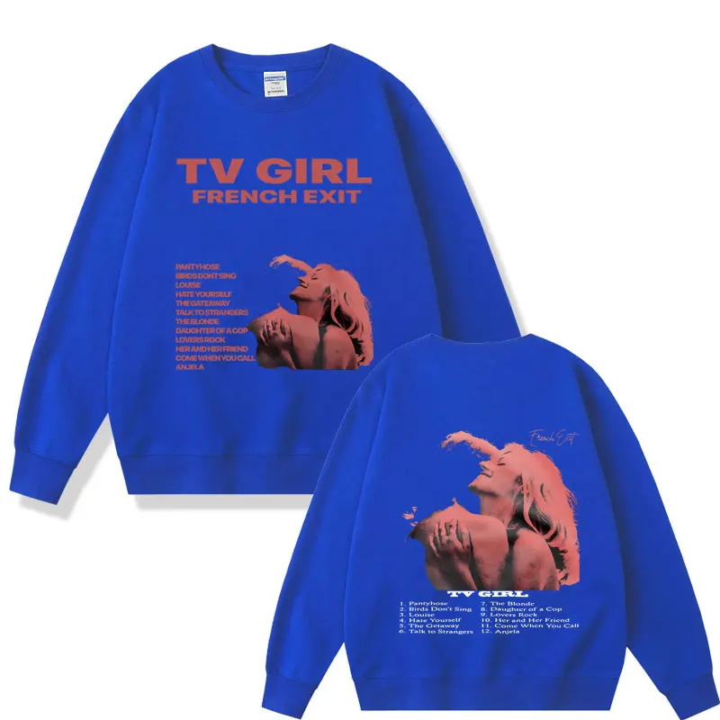 Cults TV Girl French Exit  Graphic Sportswear Unisex Oversized Hip Hop Fashion Sweatshirt Men Women Harajuku Crewneck Pullover