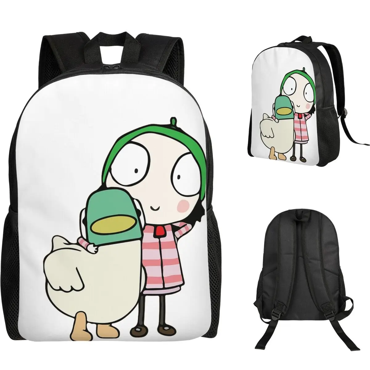 

Сара и утка, веселый студенческий рюкзак, школьная сумка, походный дорожный рюкзак для мальчиков и девочек, модная сумка для книг, сумки на плечо