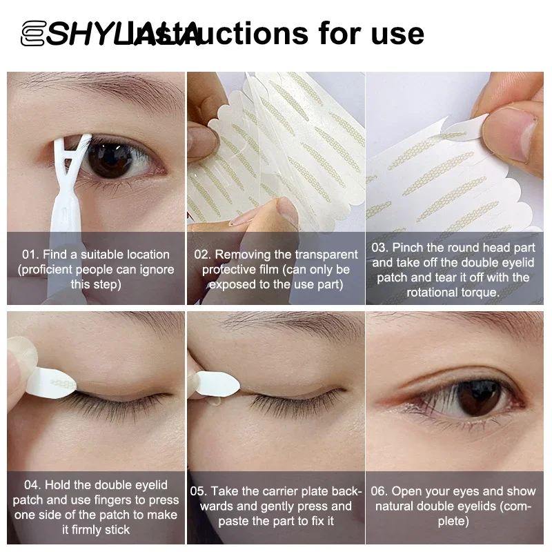 แผ่นแปะยกกระชับเปลือกตา 60/100/120 ชิ้น พร้อมที่จับ แบบธรรมชาติ มองไม่เห็นรอยต่อ ติดทนนาน ช่วยให้ตาดูใหญ่ขึ้น เทปแต่งตา