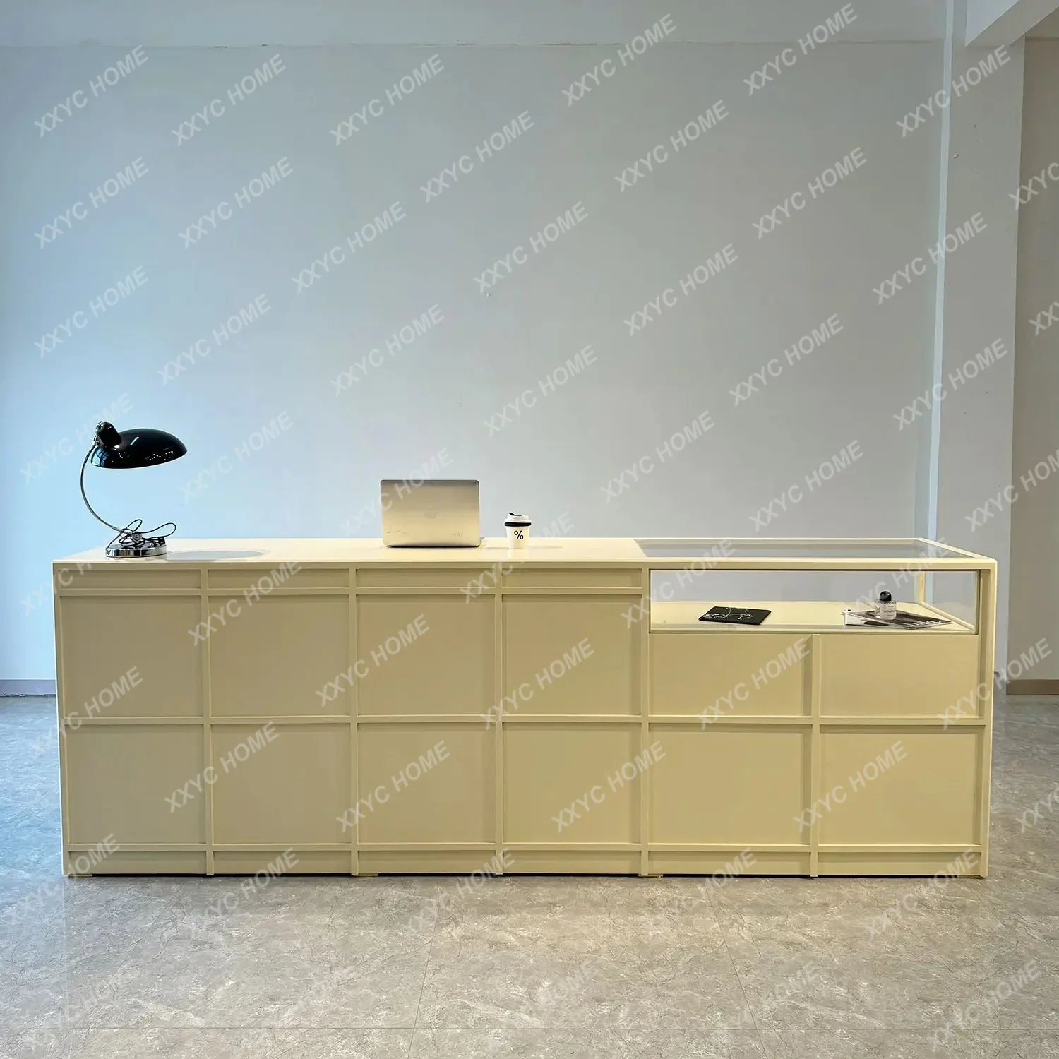 DDClothing store checkout page Beauty salon Company reception desk Simple baking paint