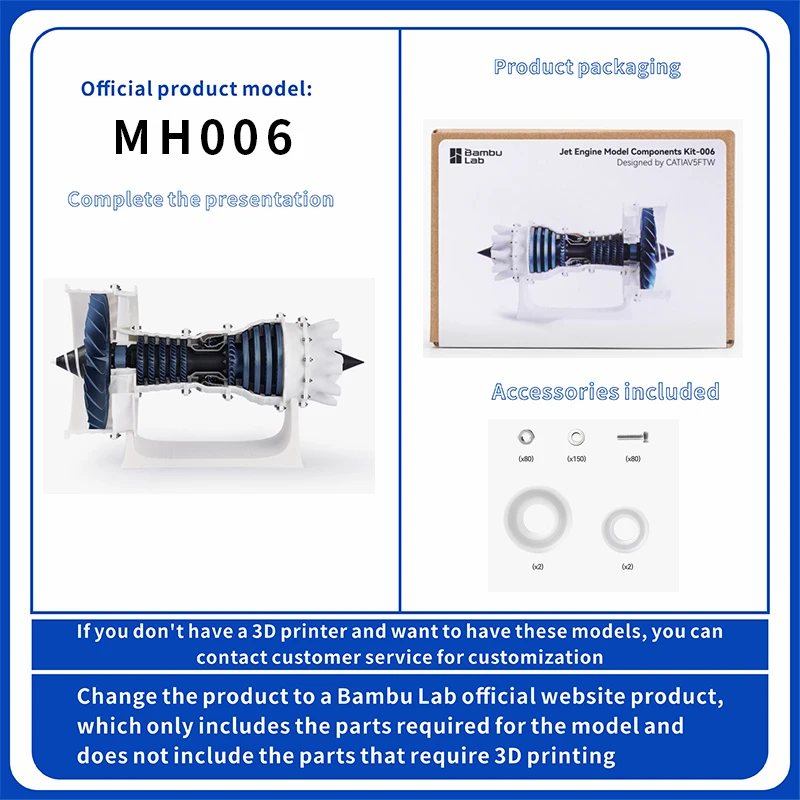 Bambu Lab 3D printing DIY Creative Model MH003 MH005 MH002 MH006 MH007 K013 MH011 H001 K010 K012 3D Printer Parts LED Light