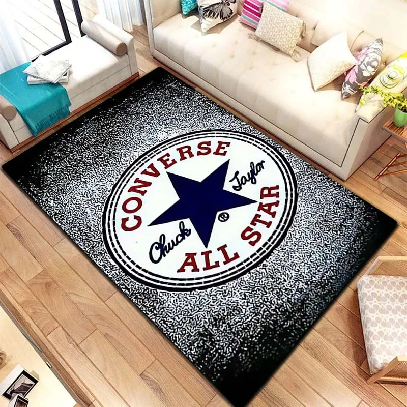 

3D C-Converse Sports Logo Carpet Home Bathroom Kitchen Living Room Bedroom Office Decoration Anti slip Area Carpet Boutique Gift