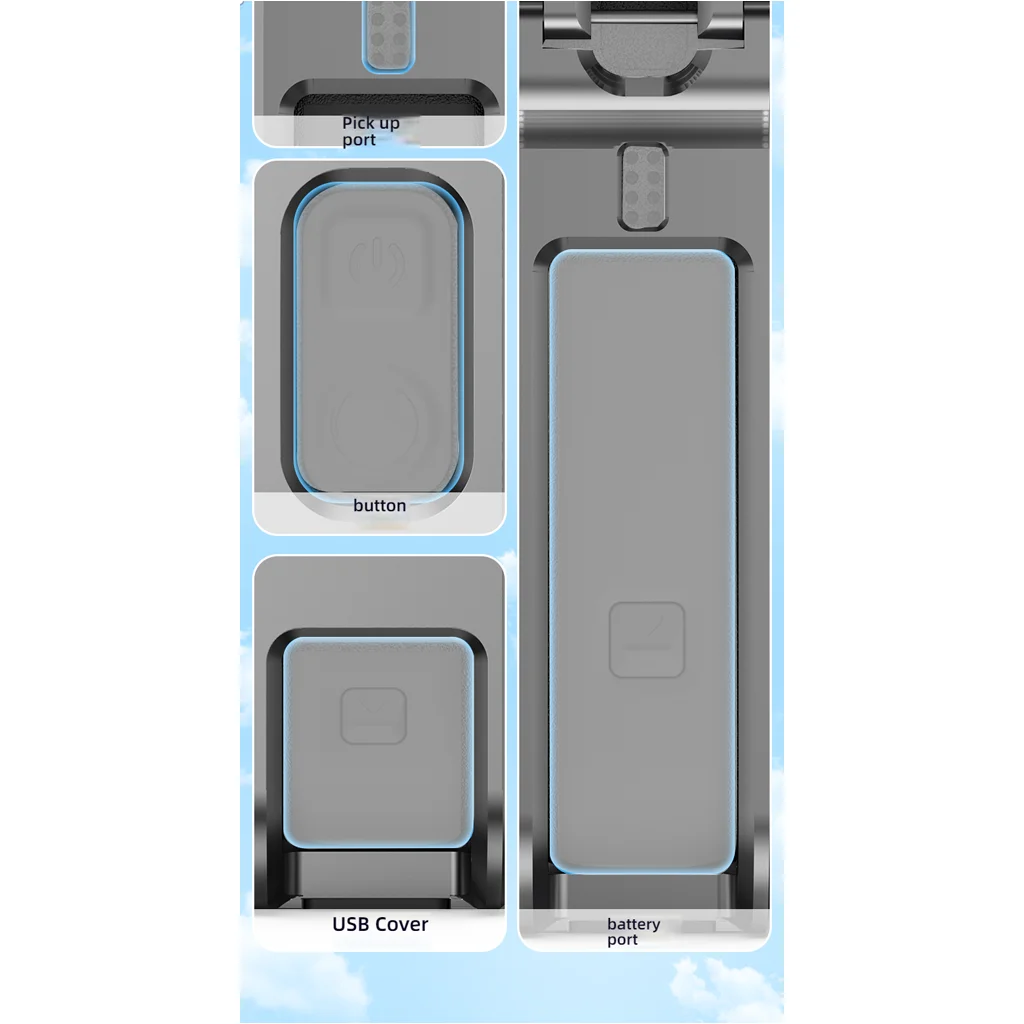 BGNing Rahmenkäfig für Insta360 X6 Metall-Schutzrahmen-Gehäuse mit 1/4"-Gewinde-Montageadapter für Insta360 X6 Kamera – Detail 10