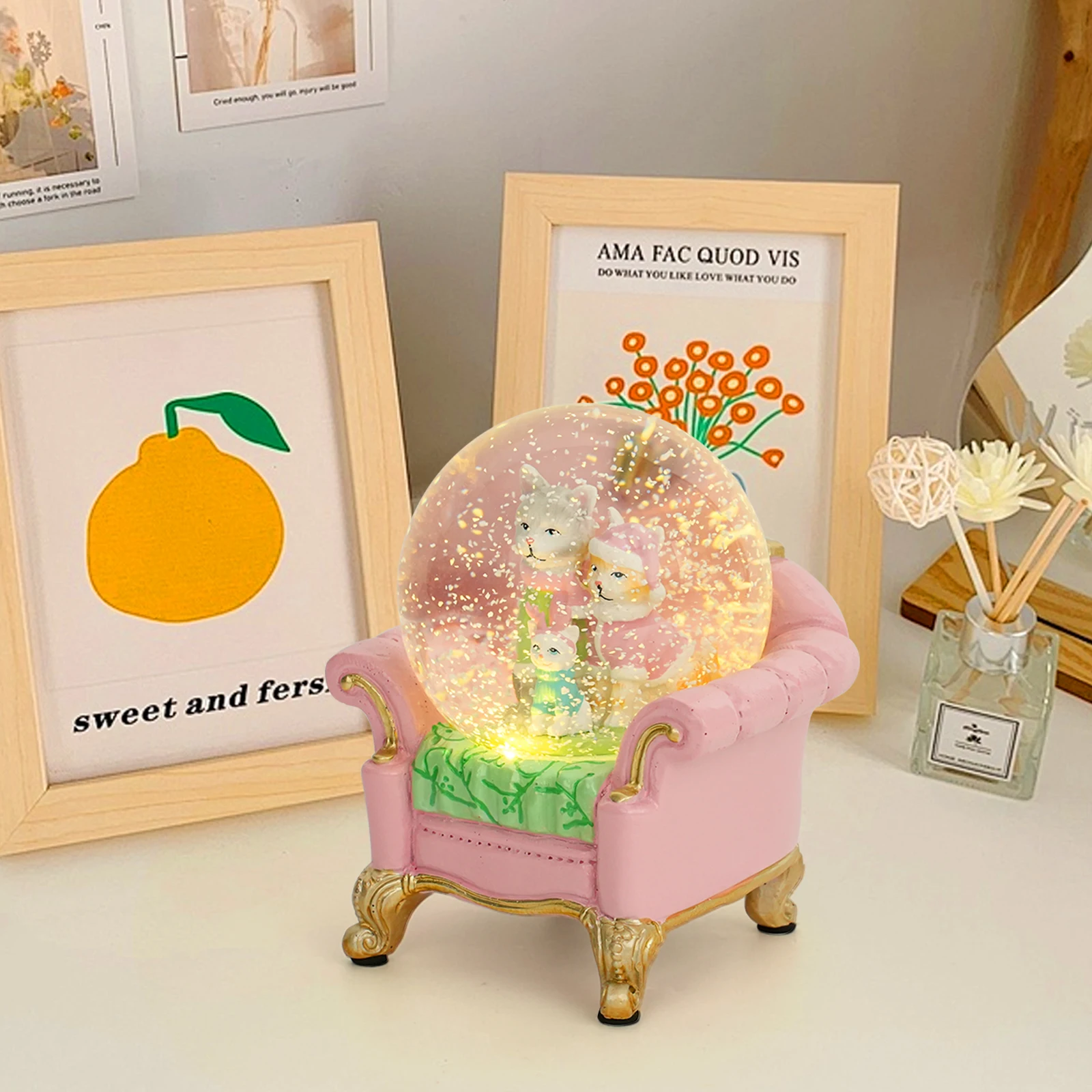 

Enchanted LED Snowglobe A Whimsical Animal Vignette for a Cozy Christmas Atmosphere