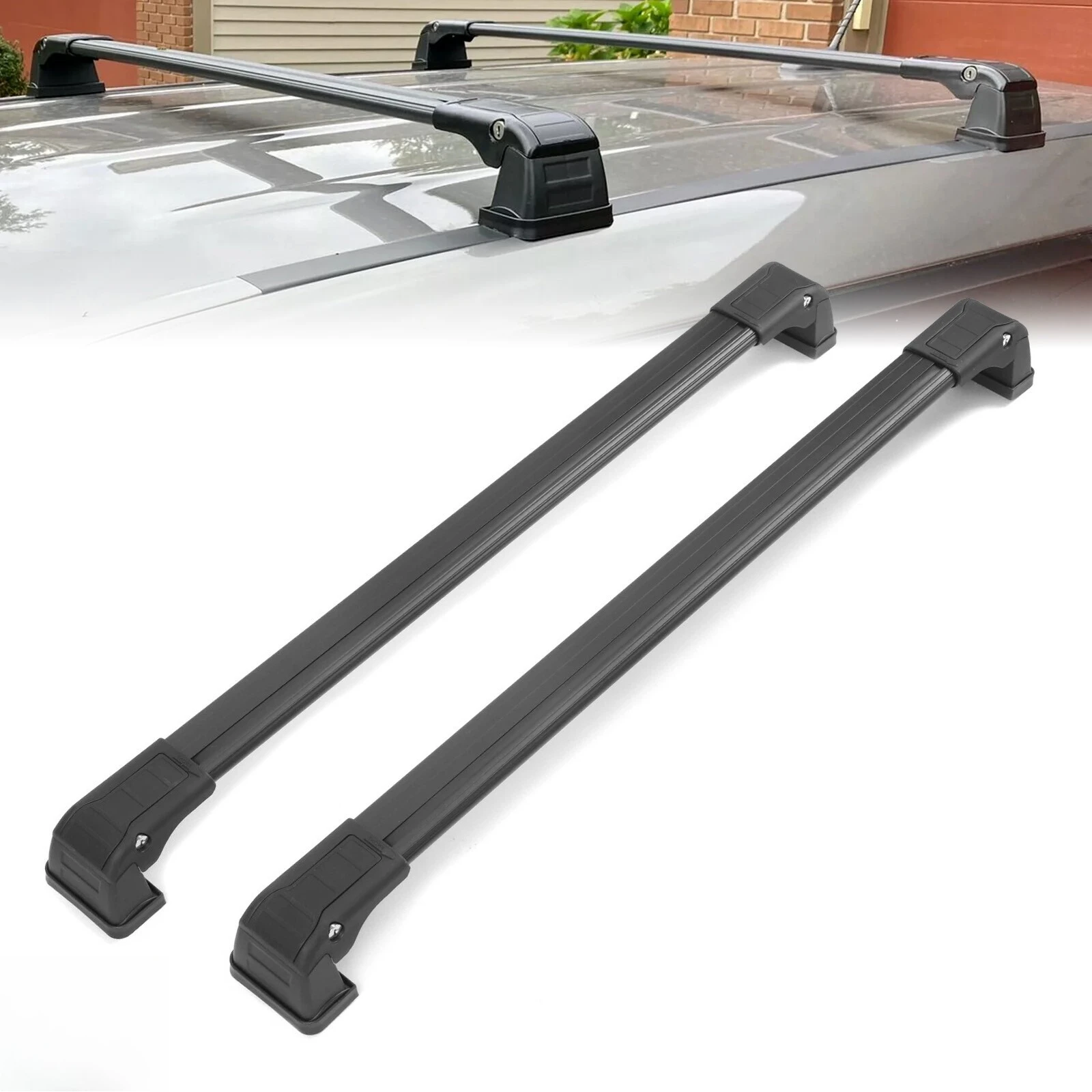 Aluminum Roof Rack Rail Cross Bars Luggage Cargo Carrier For Kia Soul 2014-2019