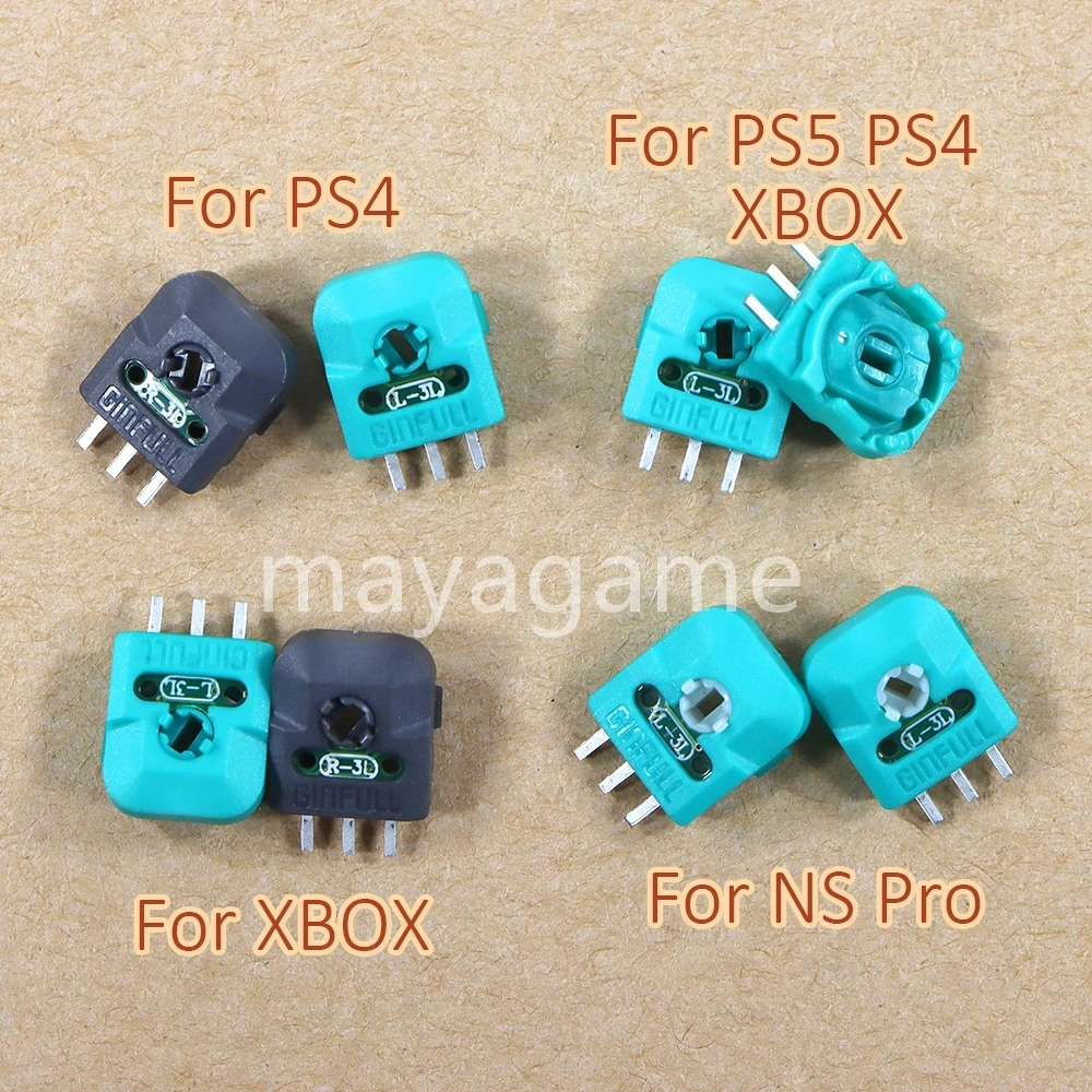 1pair Hall Analog Joystick Potentiometer Original Sensor Module Axis Resistor For PS4 PS5 XBOX NS Pro Controller Replacement