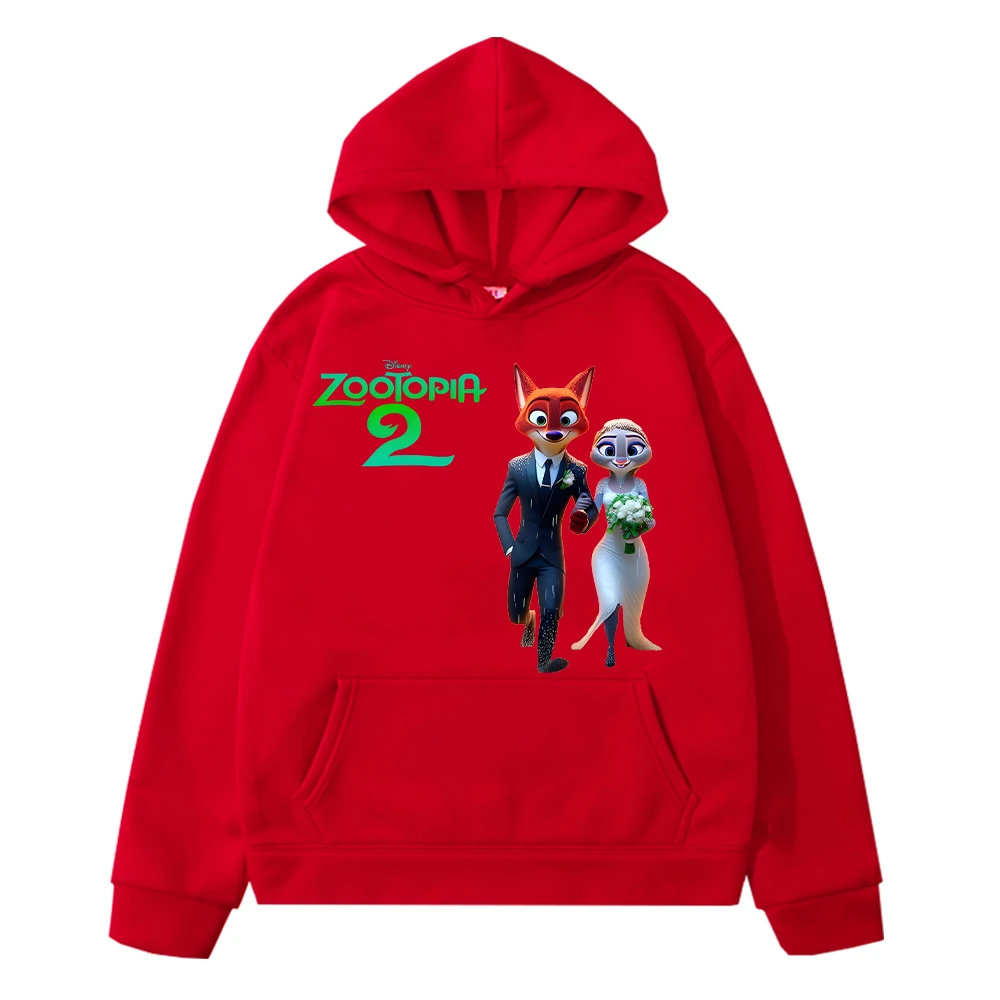 Disney hoodies  Fleece sweatshirtboy y2k sudadera pullover jacket Zootopia 2 Autumn Kawaii Print anime hoodie kids clothes girl image 4