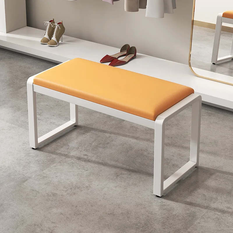 -For Light Luxury Square Stool Strip  Shoe Store Shoe Stool Shoe Changing Stool Fitting Room Clothing Store Low&
