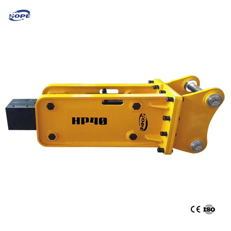 SB40 Top Hydraulic Rock Breaking Hammer, Crawler Digger Attachment High Strength Concrete Stone Demolition Accessories
