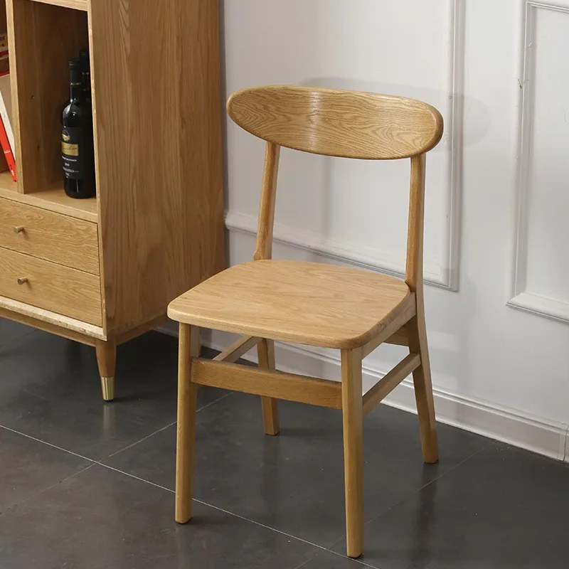 Solid wood dining chair hotel homestay desk chair student chair dining table chair milk tea shop butterfly
