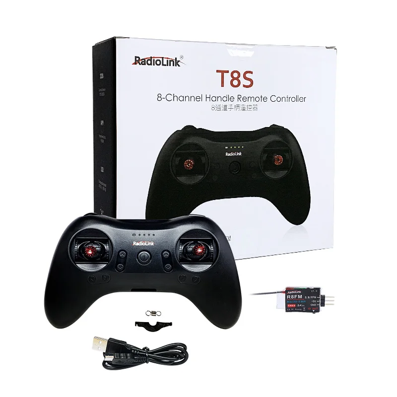 Radiolink T8S 2.4G 8 Channel Radio Remote Transmitter with Receiver R8EF Game Shape Controller 2000m for FPV Drone RC Aircraft