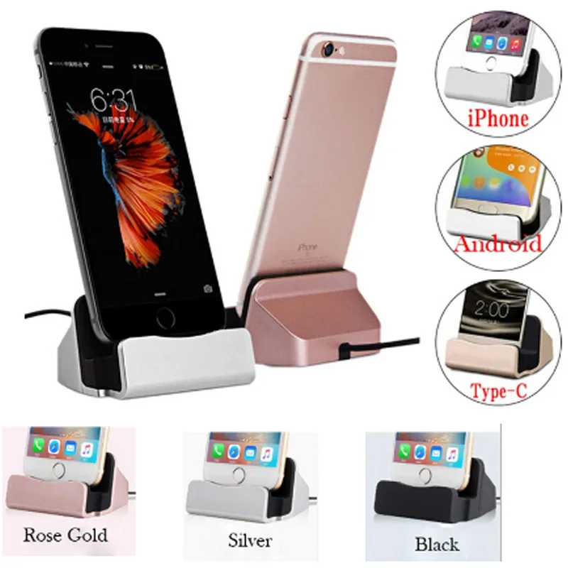 

USB Cable Data Phone Charger Dock Stand Station Charging For infinix NOTE 12 Samsung Galaxy S7 A12 VIVO Docking Desktop Cradle